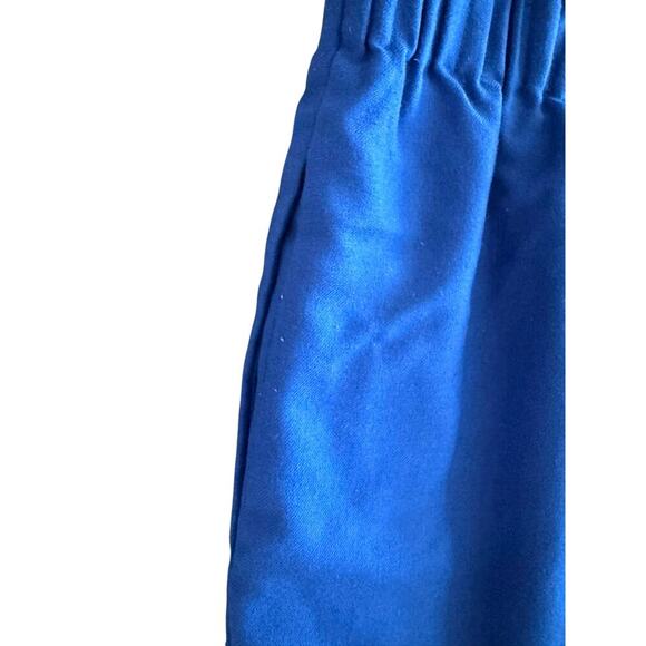 J.Crew Royal Blue Mini Skirt Size 4 Wool Blend Elastic Waist Pull-On Lined - Picture 4 of 8